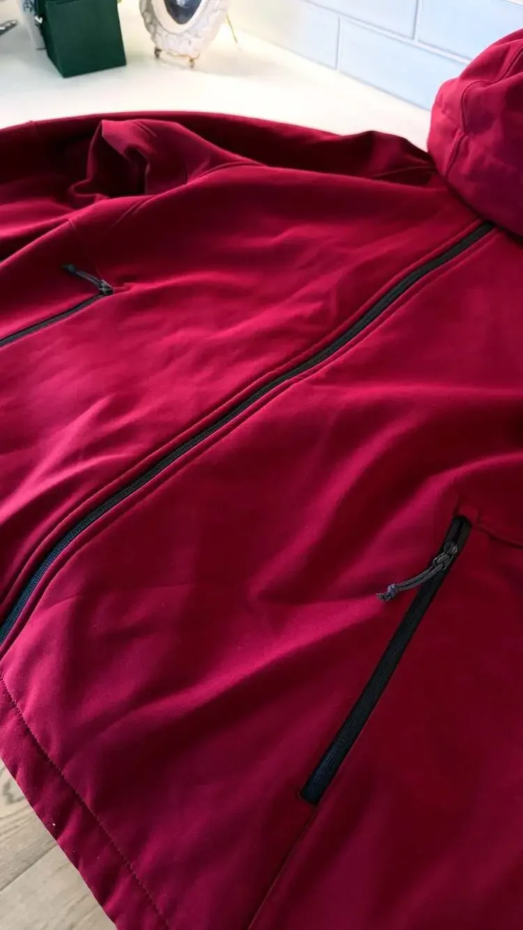 The North Face Apex Bionic Hooded Softshell Jacket maroon - Large